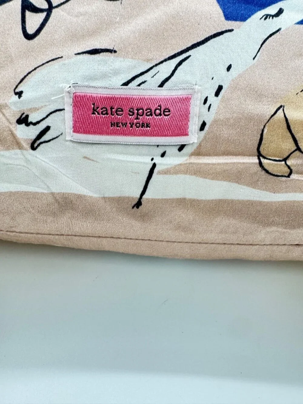 Kate Spade New York Silk Decorative Pillow With insert 20 x 20 Abstract Floral